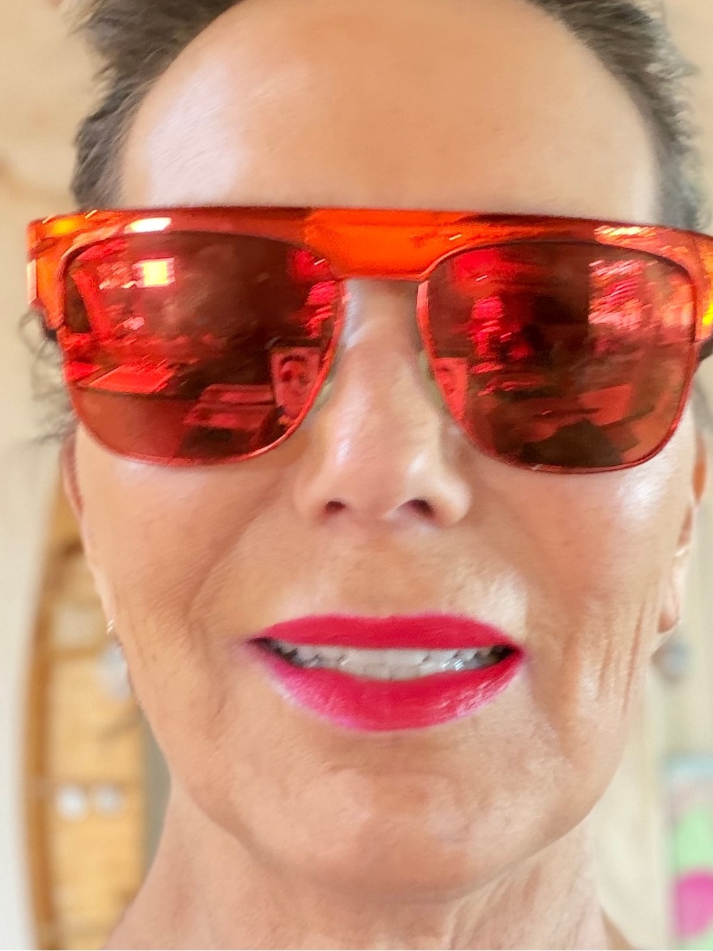 Etro Orange Mirrored Sunglasses